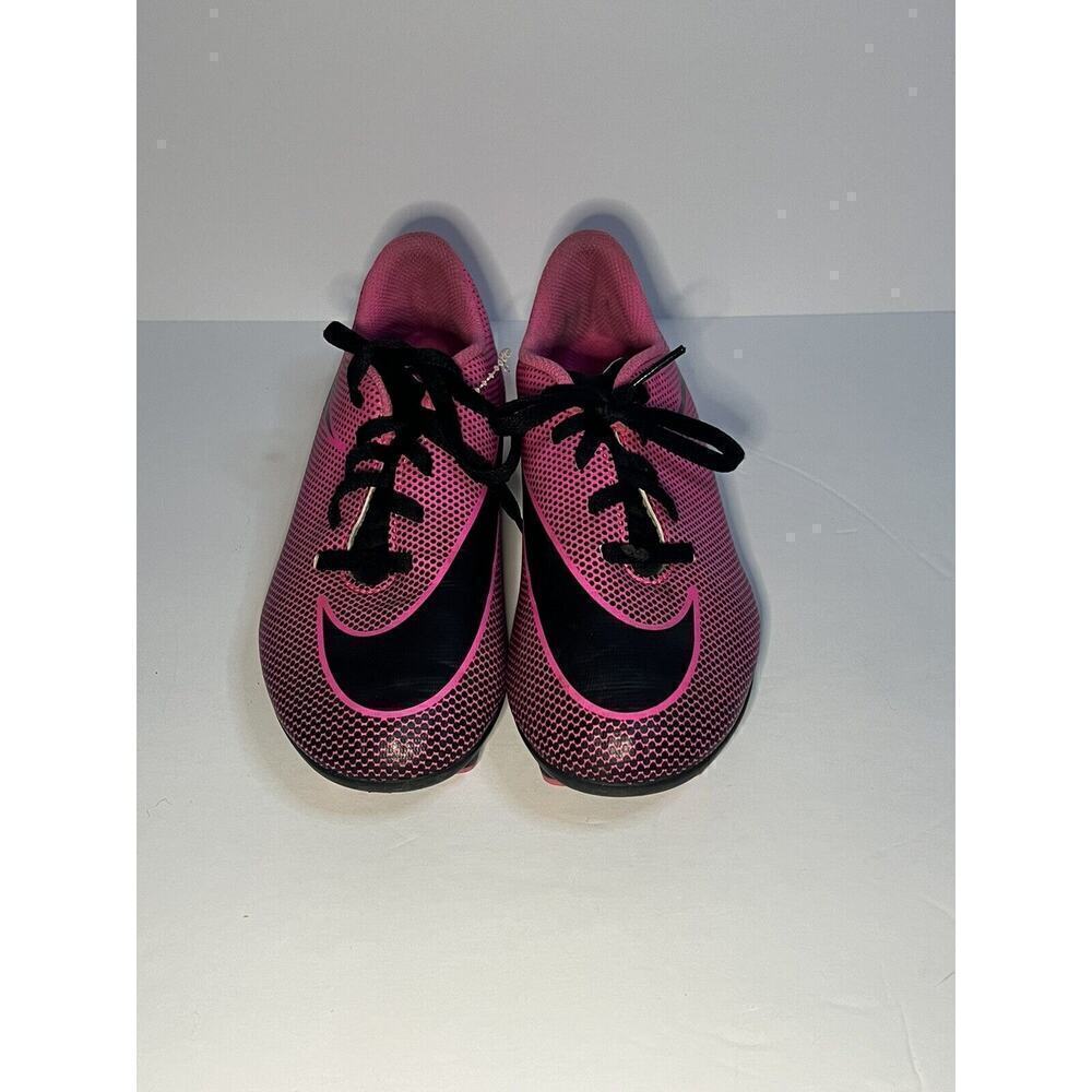 NIKE JR Bravata II FG (844442 600) Girls Pink/BlK Soccer Cleats Youth Size 2.5Y